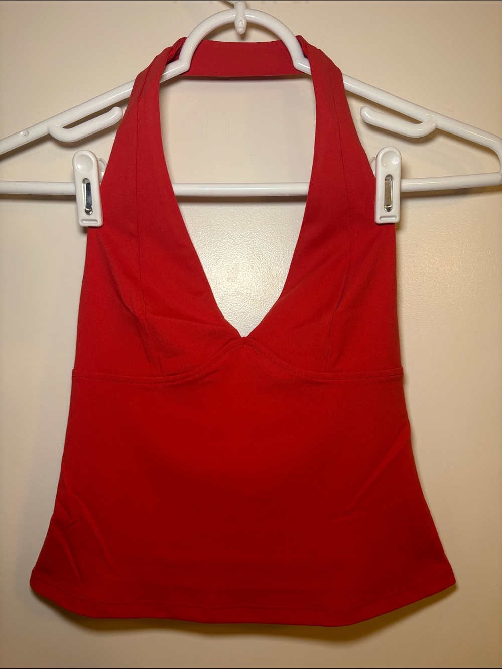 NWT Free People Intimately Red Halter V-Neck Camisole Tank - Women XS